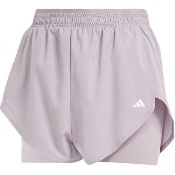 Pantalón corto de fitness adidas Designed for Training 2-in-1 lila mujer XS