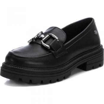 Mocasines Escolares de Niña Xti con Suela Flexible - Color Negro, Talla 33