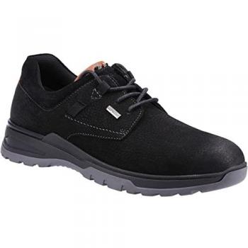 Hush Puppies Men's Black Nubuck Leather Lace-Up Sneakers