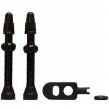 Válvula de Aluminio Momum TAV 44mm Base Redonda Negra (2 unidades)