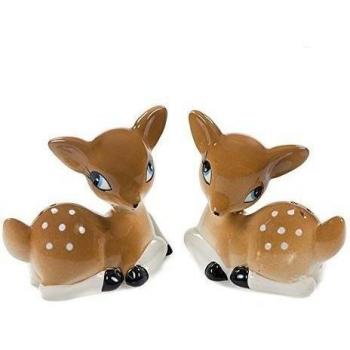 Vintage Style Baby Reindeer Holiday Salt and Pepper Shakers by 180D