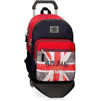 Pepe Jeans Calvin Mochila Doble Compartimento con Carro Multicolor 31x46x16 cms Poliéster 21.39L
