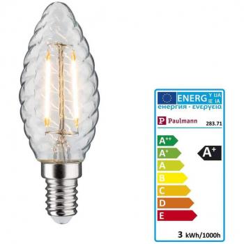 Paulmann LED Kerze gedreht 2,5W E14 230V klar 2700K
