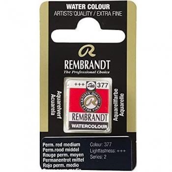 Talens : Rembrandt Watercolour Paint : Half Pan Permanent Red Medium