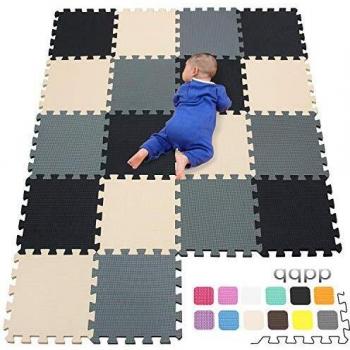 qqpp Alfombra Puzzle para Niños Bebe Infantil - Suelo de Goma EVA Suave. 18 Piezas