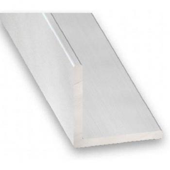 Perfil de Ángulo de Aluminio Anodizado Incoloro 2 m - Altura 1 cm x Ancho 1 cm