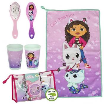 Neceser de Viaje Gabbys DollHouse, Set de Aseo Infantil 100% Oficial, Dimensiones: 23 x 15 x 8 cm, Ideal para Niños y Niñas