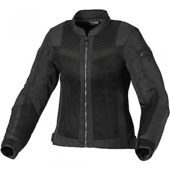 Macna Velotura Chaqueta Textil de Moto para Mujer, Color Negro, Talla L