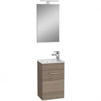 Mueble de baño Vitra Mia 39x61x28 cm con espejo, lavabo e iluminación LED Córdoba