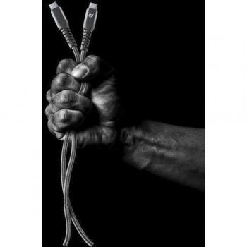 Cable USB Tipo C Tetraforce Fuerte 1.2m Negro