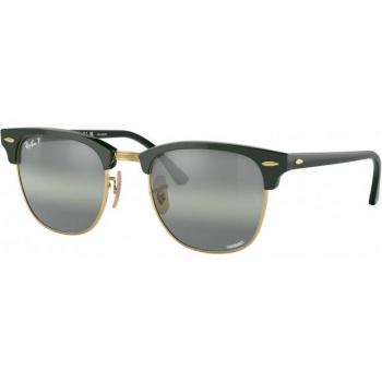 Ray-Ban RB3016 Clubmaster Polarized Sunglasses 1368G4 Unisex Square Green Size 49