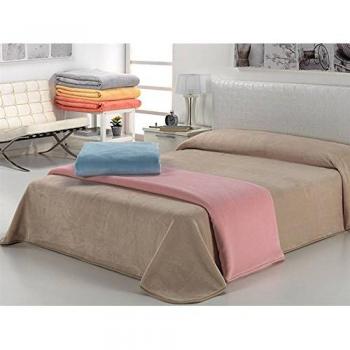 LaNovenaNube - Manta Lisa MORA COLOR B93 - 220x240 cm - Color Gris