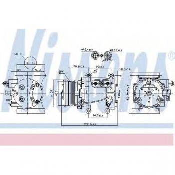 Compresor de aire acondicionado NISSENS 89241