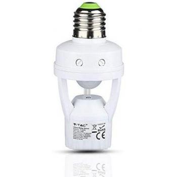 Portalámpara E27 con Sensor de Movimiento Infrarrojo 360° y Temporizador - Modelo VT-8005