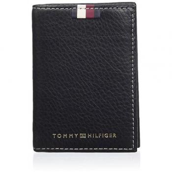 Cartera Premium de Piel Negra Tommy Hilfiger para Hombre con Logo Contrastante