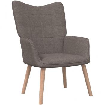 Sillón de relajación de tela gris taupe Dove