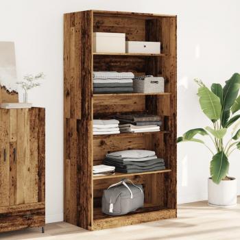 Armario de madera ingeniería envejecida 100x50x200 cm vidaXL
