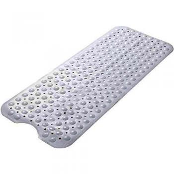 Wimaha esteras extra largas para banera alfombras antideslizantes para bano antibacterial bpa libre de latex sin ftalatolavable a maquinaideal para bebes39zx16z blanco