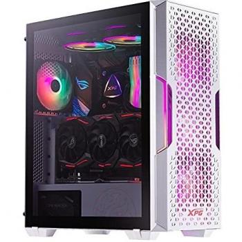 ADATA XPG STARKER Air Mid-Tower PC Chassis, ATX/Micro ATX, Mini-ITX, Compact Size, Tempered Glass Side Panel, I/O USB 3.0 Port, White