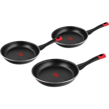 Magefesa Juego de Sartenes Kilauea Ø20/24/26cm - Antiadherente Bicapa Reforzado