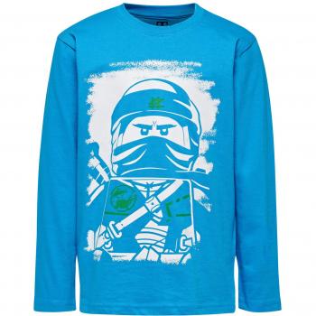 LEGO Wear Boy Ninjago- Cm-50114 - Langarmshirt, Camisa Manga Larga Niños, Azul