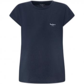 Pepe Jeans Women's Sustainable Casual T-Shirt Lory in Dark Navy Blue (Size S)