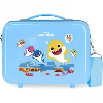 Neceser de Viaje ABS My Good Friend Adaptable Baby Shark Azul 9L - 29x21x15 cm