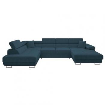 Sofá rinconero Comfivo S103 con función de descanso y caja de ropa de cama, 346x203x70cm