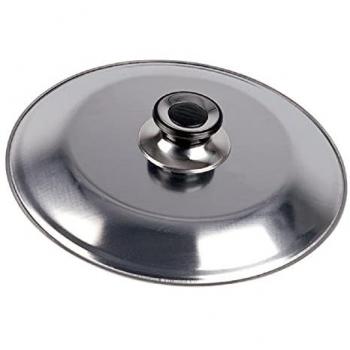 Tapa Giratortillas de Acero Inoxidable 26 cm - Plato Volteador para Sartén, Apto para Lavavajillas