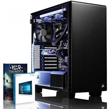VIBOX Armageddon RS570-312 Gaming PC - 3,3GHz Intel i5 Quad Core CPU, Radeon RX 470, Extremo, Ordenador de sobremesa Gaming con enfriador por agua vale de juego, con unidad central, Windows 10, Iluminaciàn interna blanco