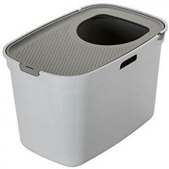 Moderna Top - Arenero para Gatos, Color Blanco