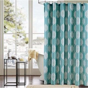 SUN-Teal Folk-Custom Tejido de polišŠster Cortina de ducha de ba?o Resistente al agua y resistente al moho , 70 * 72inch