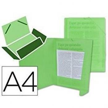 CARPETA BEAUTONE GOMAS SOLAPAS 34963 POLIPROPILENO DIN A4 VERDE TRANSPARENTE