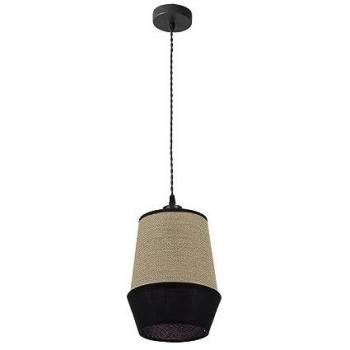 Lámpara Colgante Campana Moderna 1xe27 Saco Negro 30x30 cm