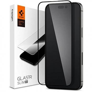 Protector de Pantalla de Vidrio Templado Spigen Full Cover para iPhone 14 Pro - Negro