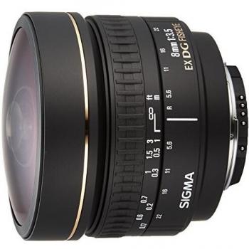 Sigma 8mm f3.5 Circular Fisheye EX DG For Nikon Digital & Flim SLR Cameras
