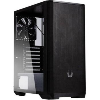 Bitfenix Nova Mesh SE TG ATX Mid Tower Case with Tempered Glass Side Panel and 2 Black Fans - Black