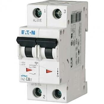 Interruptor Automático Eaton 2P 10A Curva Tipo S 10 kA xEffect Montaje en Carril DIN