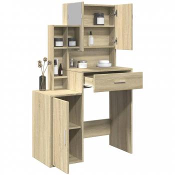 Tocador con mueble roble Sonoma 80x35x132 cm vidaXL
