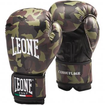 Guantes de boxeo Leone 10 onzas de camuflaje verde