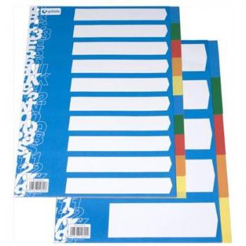 Separador de folio plástico colores 10 posiciones tamaño XS