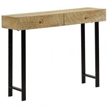 vidaXL Console Table Solid Mango Wood 102x30x79 cm