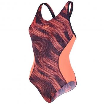 Speedo Bañador para mujer ajuste Splice Allover Muscleback Psycho –  – Oxid Gris/Rojo, talla 40