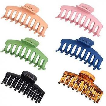 Clips de garra grandes de 6 piezas de pinzas para el pelo de 4.3 pulgadas antideslizantes para el pelo, clips de plátano, clips de mandíbula, importan diseño francés, accesorios para el cabello