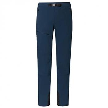 Pantalón de montaña Vaude Badile II para hombre - Softshell ligero, resistente al viento, color azul, talla 48