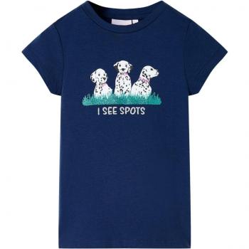 Camiseta infantil azul marino 92