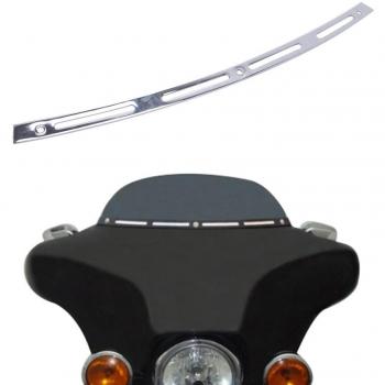 SENGEAR - Adorno Decorativo Trim de Parabrisa Cromado Metal para 1996-2013 Harley Davidson Touring
