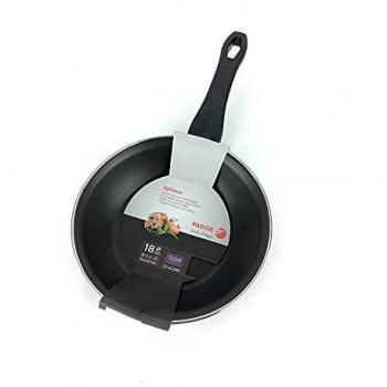 Sartén Antiadhesiva Fagor Optimax Negra 28cm, Doble Capa Xylan Plus, Sin PFOA, Acero Esmaltado, Compatible con Inducción y Lavavajillas