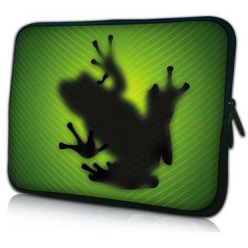 Funda Neopreno Verde para Portátil de 15.6'' con Diseño Rana