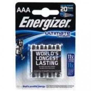 Energizer Ultimate Lithium AAA Batteries, 1.5 Volt, 4-Pack, Wide Temperature Range, 15-Year Shelf Life, Lightweight Design, Cylindrical Size, Long-Lasting Performance
